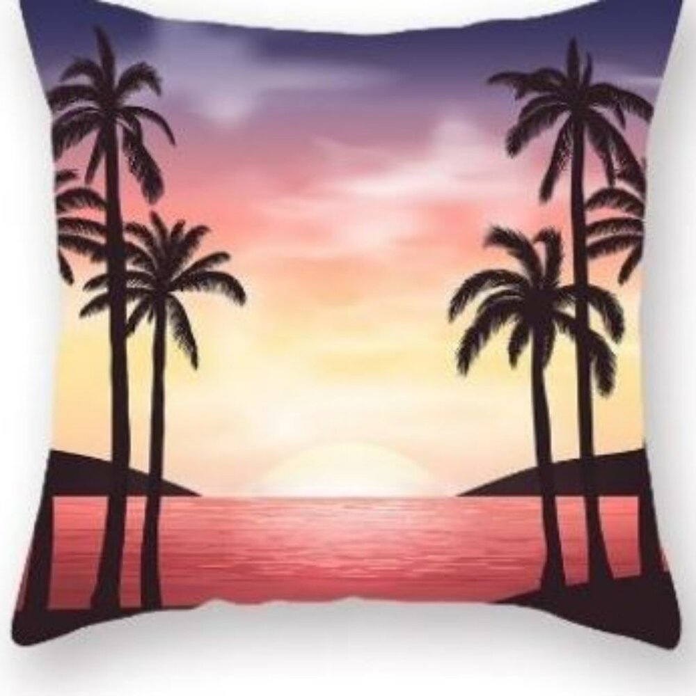 Island Sunset Pillow Cover
